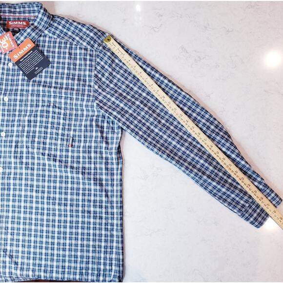 NWT SIMMS Morada Long Sleeve Shirt Dark Moon Plaid Men's Size 3XL Lightweight - Picture 10 of 11